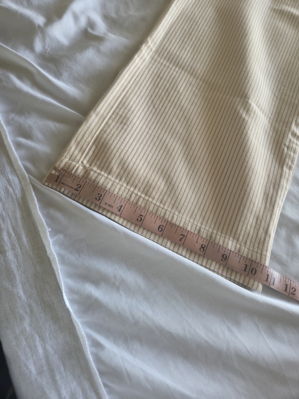 ROLLA'S | Old Mate Cream Pinstripe Cropped Wide-Leg Pants - Picture 10 of 11
